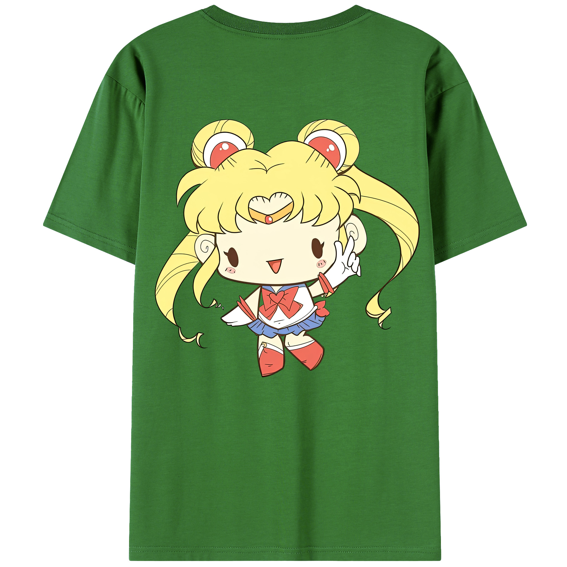 （画像用） 美少女戦士セーラームーン 月野 うさぎ つきの うさぎ Sailor Moon Tsukino Usagi レディース半袖Tシャツ(バックプリント)